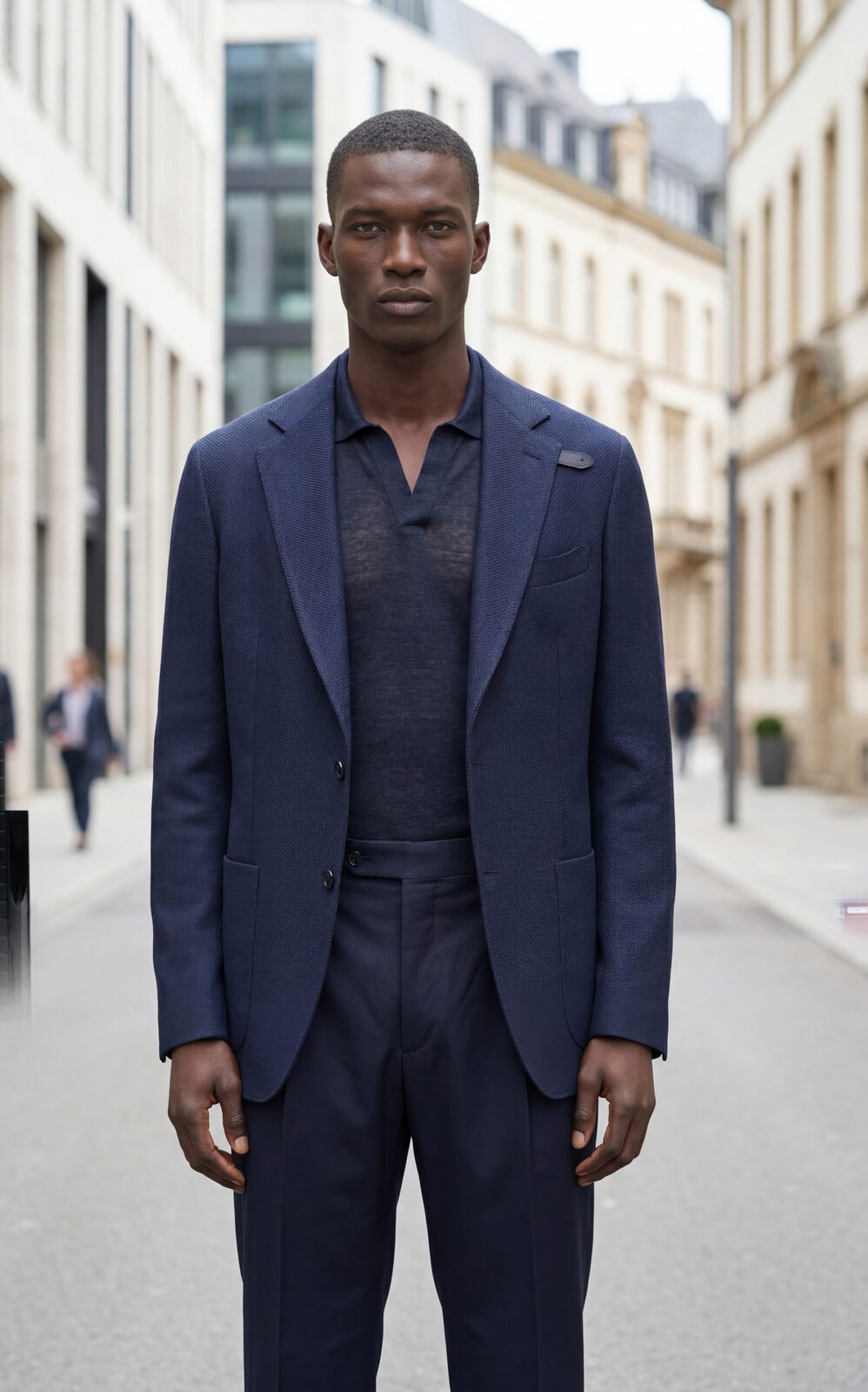 A jacket on a hanger, a campaign on the street — Lux Photo Pro