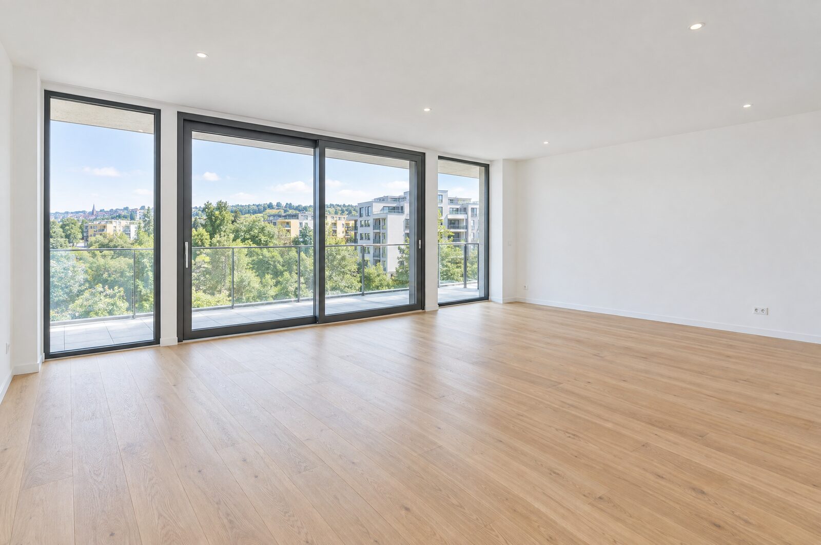 An empty apartment, staged in two styles — Lux Photo Pro