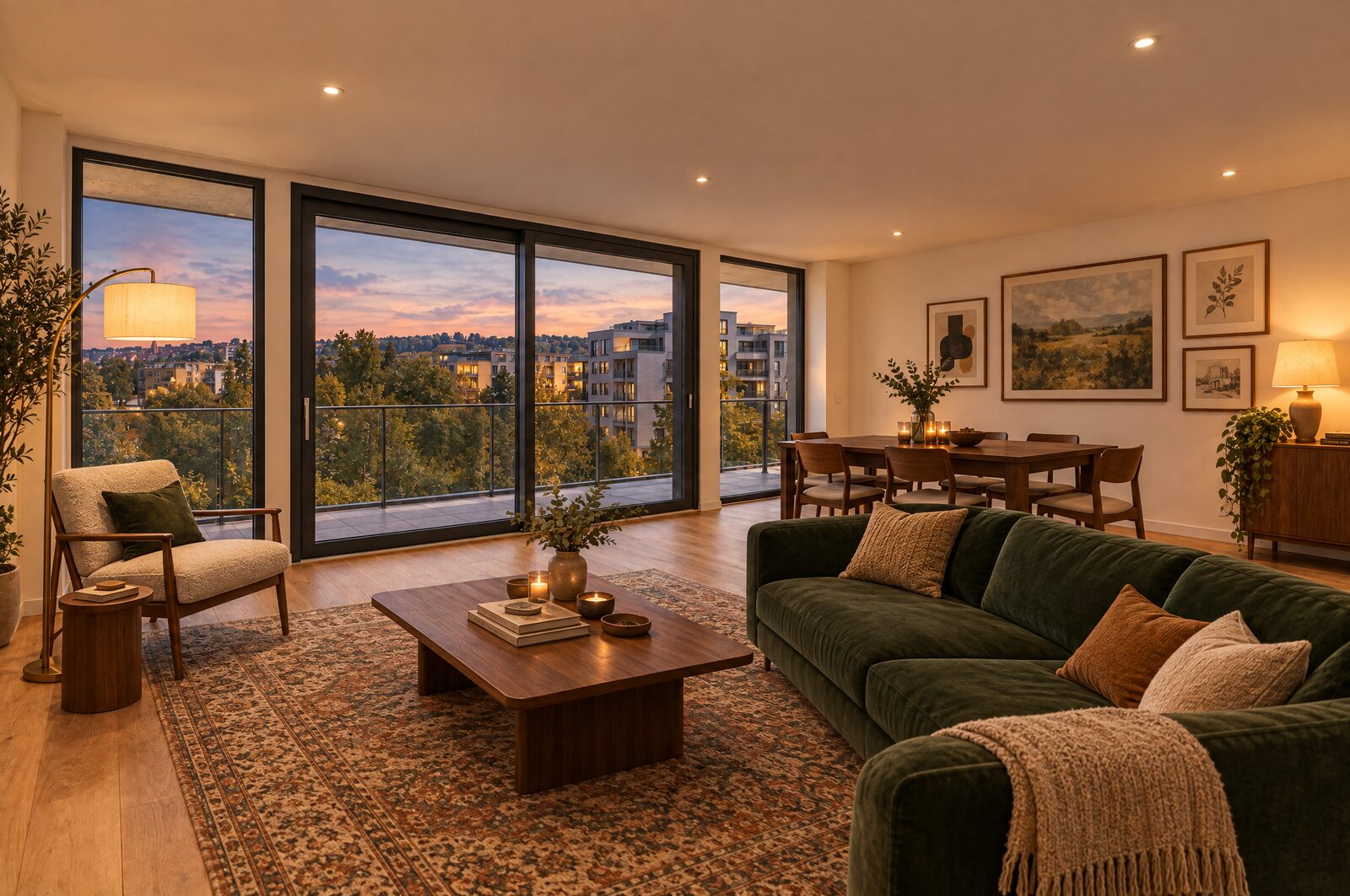 An empty apartment, staged in two styles — Lux Photo Pro